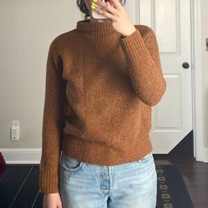 Mock Neck/Turtleneck Knit Sweater in Camel from Madewell